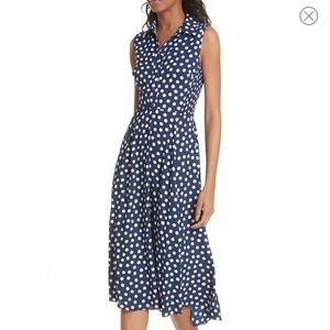 Kate Spade strapless navy Cloud midi dress